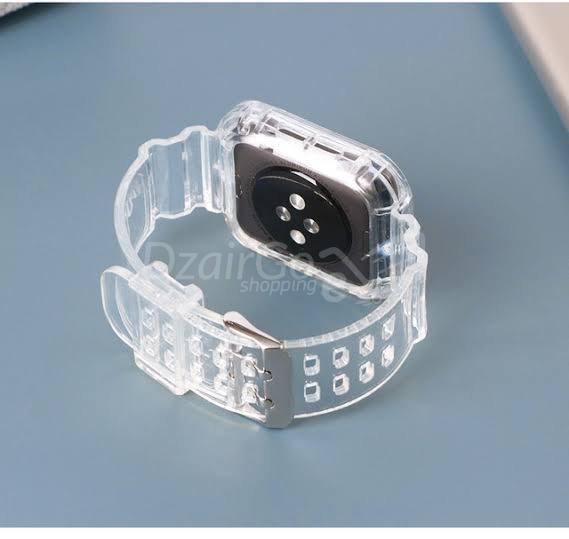 10000سواjpgساعة ابيل سيليكون شفافلة bracelet appel watch silicone transparent. smartwatch /montre connectée - الصورة 4