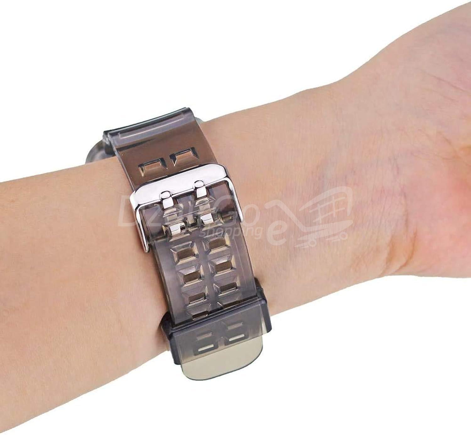 1000006888.jpg bracelet appel watch silicone transparent noire. smartwatch /montre connectée – Image 6