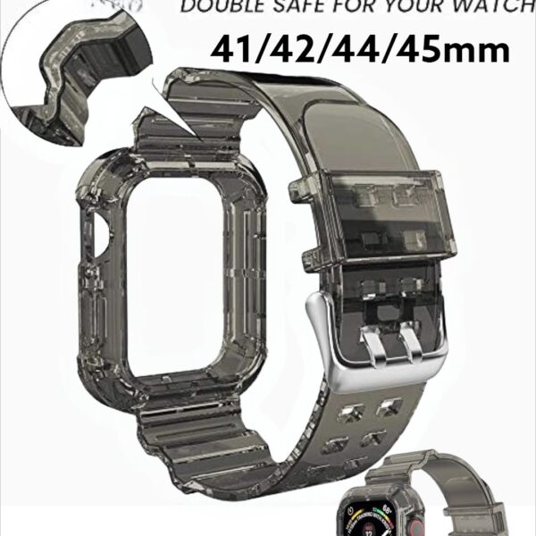 سوار ساعة ابيل سيليكون نوار شفاف. ساعة ذكية/ساعة متصلة