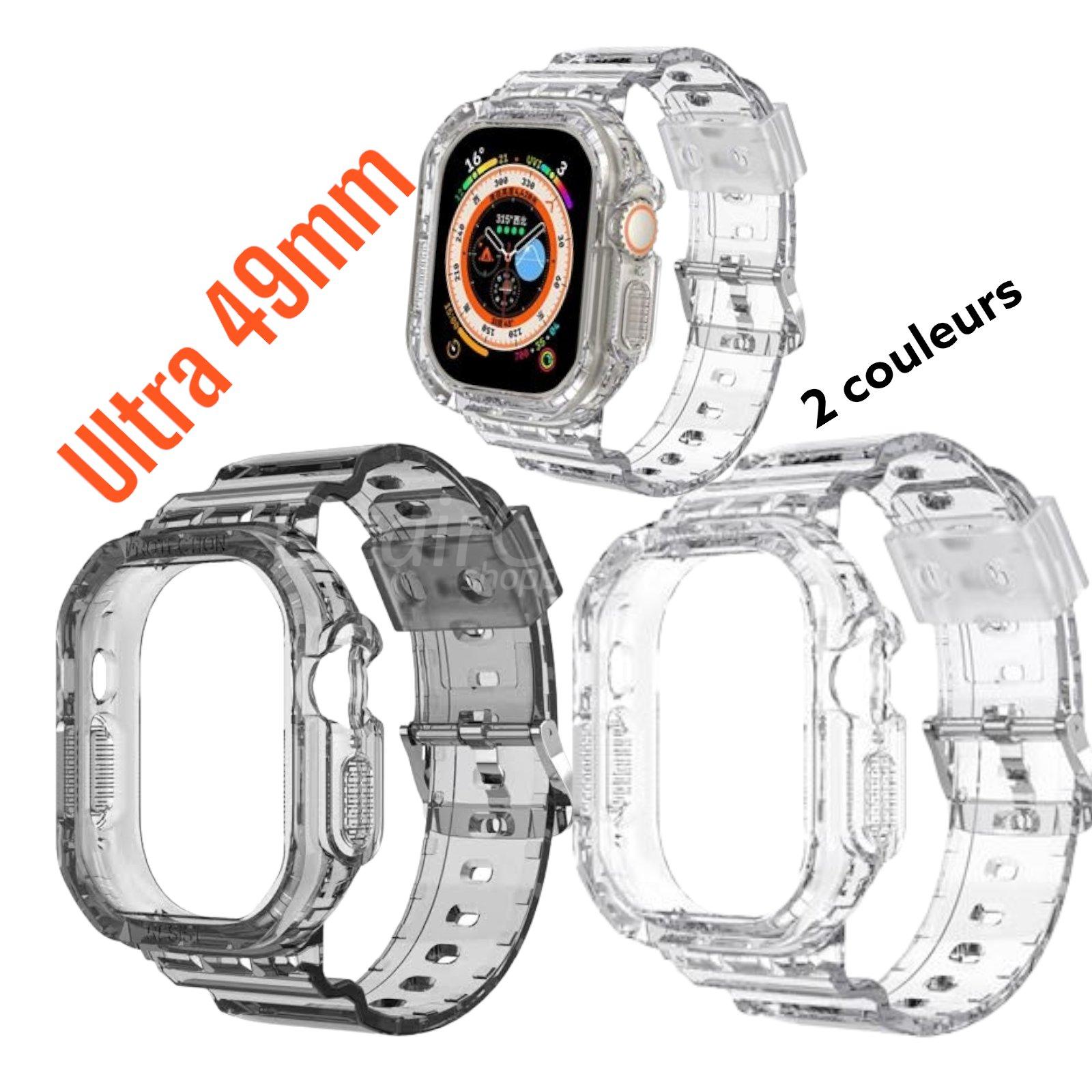 10000حزاjpgTPU لساعة Apple Watch Ultra مقاس 49 ملمةشفافاعة متصلة Bracelet en TPU pour votre Apple Watch Ultra 49mm - transparent 2 couleurs
blanc et noir/smartwatch /montre connectée - الصورة 1