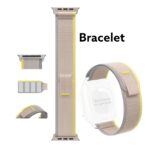 حزام الساعة لساعة ابل واتش الترا , 44مم 45 مم 42 مم, 49ملم رمادي/أصفر/ساعة ذكية/ساعة متصلة