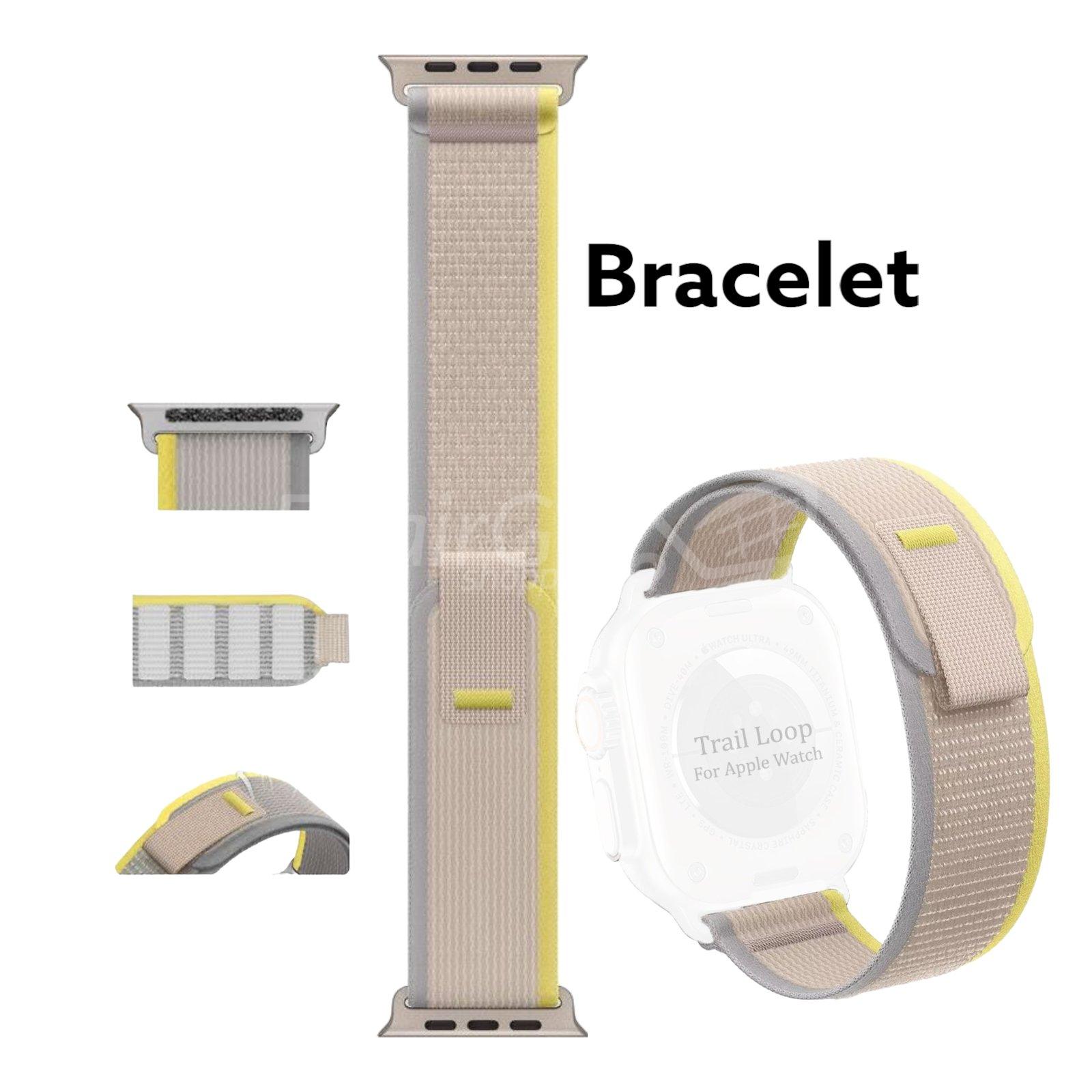 10000حزاjpgالساعة لساعة ابل واتش التراة مم 45 مم 42 ممعة متصلة Bracelet de montre pour Apple Watch ultra , 44mm 45mm 42mm, 49mm gris/jaune/smartwatch /montre connectée - الصورة 1