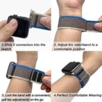 ⁦حزام الساعة لساعة ابل واتش الترا , 44مم 45 مم 42 مم 49 مم رمادي/أزرق/ساعة ذكية/ساعة متصلة⁩ - الصورة ⁦3⁩