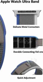 ⁦الترويجي للحزمة 3 سوار من القماش 3 لون عصري للغاية 2023 42مم / 44مم / 45 مم / 49 مم ساعة أبل الترا. ساعة ذكية/ساعة متصلة⁩ - الصورة ⁦6⁩
