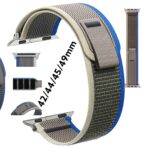 حزام الساعة لساعة ابل واتش الترا , 44مم 45 مم 42 مم 49 مم رمادي/أزرق/ساعة ذكية/ساعة متصلة