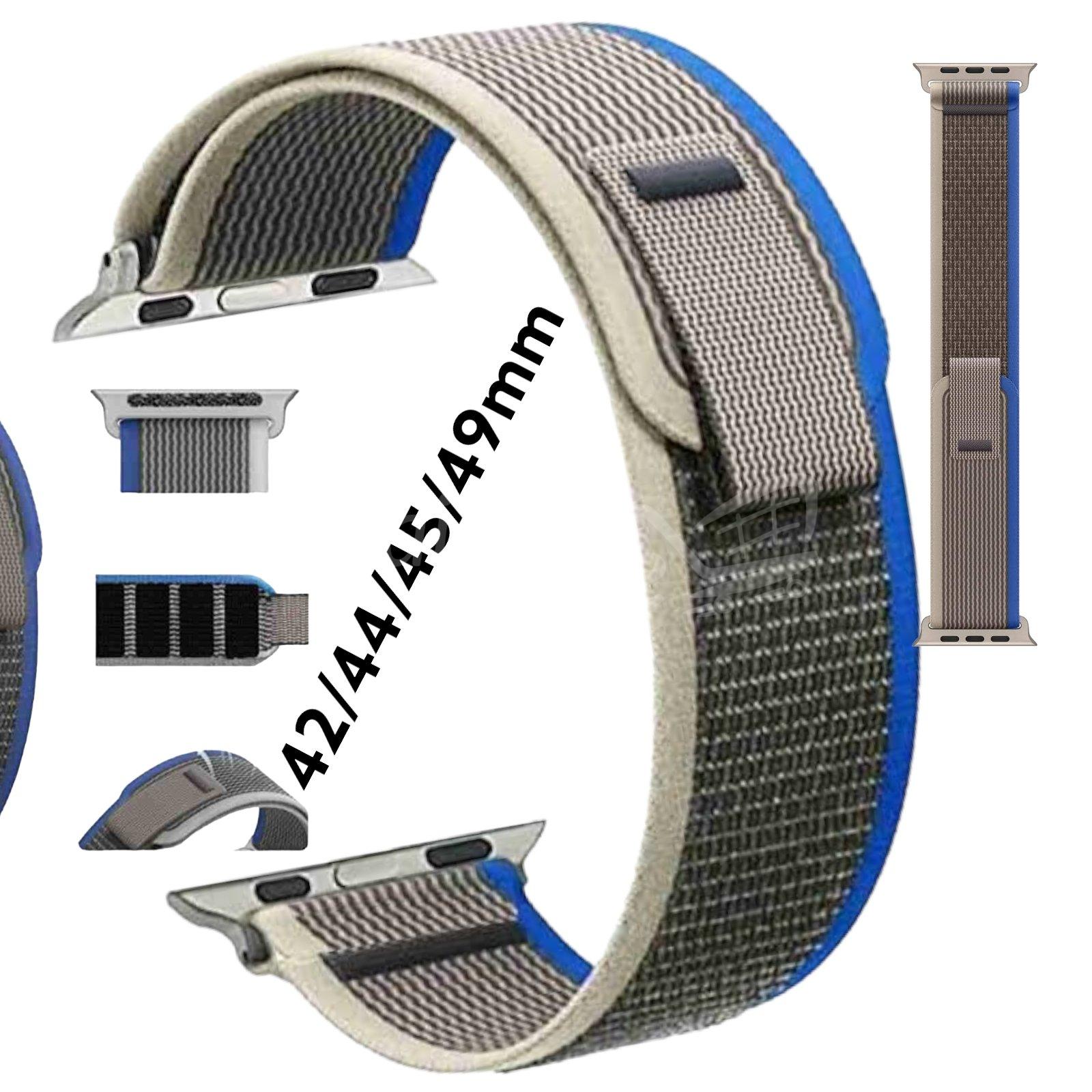 10000حزاjpgالساعة لساعة ابل واتش التراادي/أزرق/ساعة ذكية/ساعة متصلة Bracelet de montre pour Apple Watch ultra , 44mm 45mm 42mm 49mm gris/bleu/smartwatch /montre connectée - الصورة 1