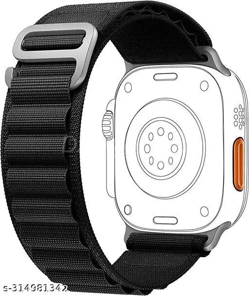 1000007428.jpg Bracelet boucle Alpine pour Apple Watch, en tissu et Nylon, confortable, pour IWatch Ultra 42MM/44MM/45MM/49MM série 7 6 5 3 Se 8 2022 noir/smartwatch /montre connectée – Image 1