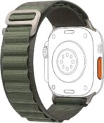 Bracelet boucle Alpine pour Apple Watch, en tissu et Nylon, confortable, pour IWatch Ultra 42MM/44MM/45MM/49MM série 7 6 5 3 Se 8 2022 vert foncé/smartwatch /montre connectée – Image 5