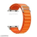 Bracelet boucle Alpine pour Apple Watch, en tissu et Nylon, confortable, pour IWatch Ultra 42MM/44MM/45MM/49MM série 7 6 5 3 Se 8 2022 orange/smartwatch /montre connectée