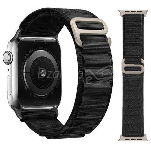 1000007446.jpg Bracelet boucle Alpine pour Apple Watch, en tissu et Nylon, confortable, pour IWatch Ultra 42MM/44MM/45MM/49MM série 7 6 5 3 Se 8 2022 noir/smartwatch /montre connectée – Image 4