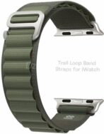 Bracelet boucle Alpine pour Apple Watch, en tissu et Nylon, confortable, pour IWatch Ultra 42MM/44MM/45MM/49MM série 7 6 5 3 Se 8 2022 vert foncé/smartwatch /montre connectée – Image 3