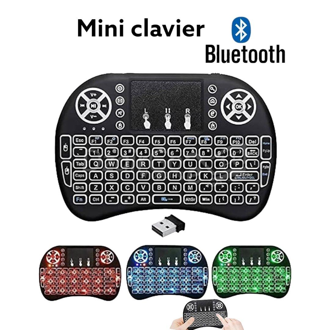 10000لوحjpgمفاتيح صغيرة بإضاءة خلفية ثلاثية الأوضاع مع لوحة اللمس والماوسسلكية صغيرة محمولة Mini clavier rétroéclairé 3mode avec pavé tactile et souris, mini clavier sans fil portable 2,4 GHz bluetooth - الصورة 1