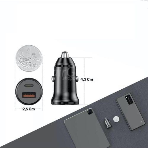img_0293 Chargeur Auto – 25W double port usb type c et usb A – Image 3