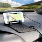 Support de voiture super flexible pour téléphone portable en silicone - Noir – Image 2