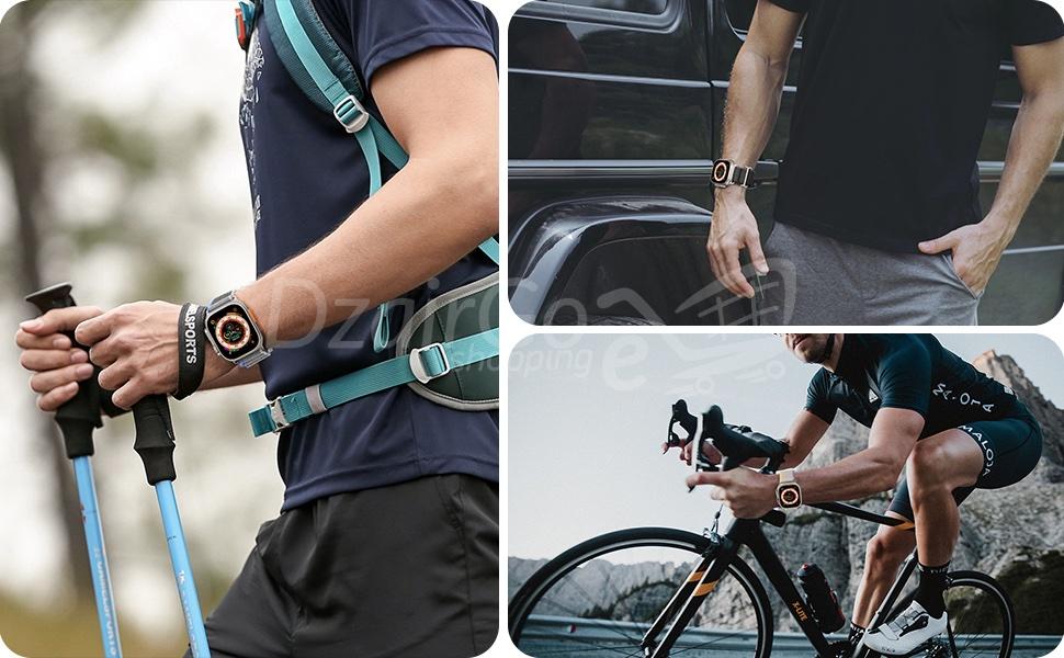 img_0706ام الساعة لساعة ابل واتش التراكيمم 45 مم 42 ممتصلة Bracelet de montre pour Apple Watch ultra , 44mm 45mm 42mm, 49mm gris/jaune/smartwatch /montre connectée - الصورة 3