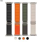 Bracelet boucle Alpine pour Apple Watch, en tissu et Nylon, confortable, pour IWatch Ultra 42MM/44MM/45MM/49MM série 7 6 5 3 Se 8 . smartwatch /montre connectée