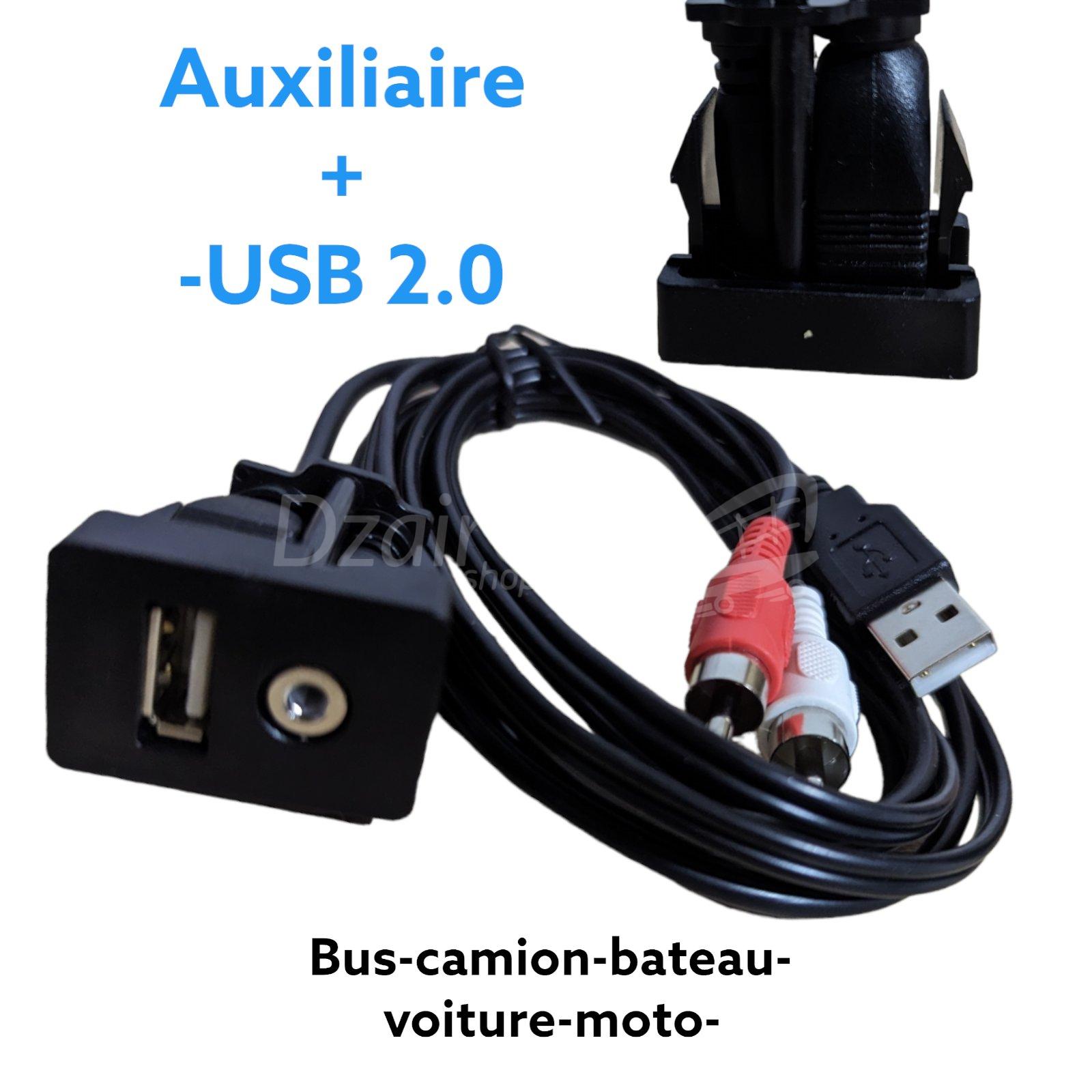 1000007892.jpg Chargeur auto intégré ,Câble auxiliaire USB vers 3. kit de Connexion de câble d'extension USB,5 mm, câble Adaptateur USB AUX stéréo Femelle vers 2 RCA mâle pour Voiture, Bateau, Moto, Câble USB AUX Adaptateur stéréo – Image 2