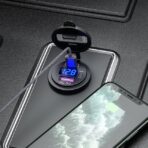 ذكر تلقائي متكامل مزدوج USB في+النوع C مع التبديل, الفولتميتر LED, شاحنة, موتو, حافلة,قارب , 36ث, بي دي نوع ج, مراقبة الجودة 3.0, 12V, 24الخامس - الصورة 5