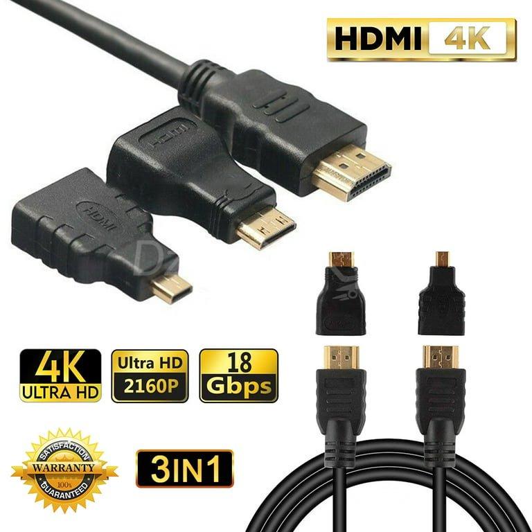 Mini hdmi vers hdmi adaptateur hd mini conversion tablette Dv caméra à la  télévision, 5pack