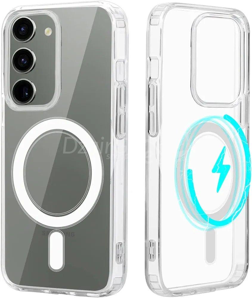 10000حافjpg لهاتف سامسونج جالاكسي S21 الترا 5 جي 6.8 بوصة Coque pour Samsung Galaxy S21 Ultra  5G 6,8", Transparente Coque MagSafe s21u  magnétique - الصورة 2