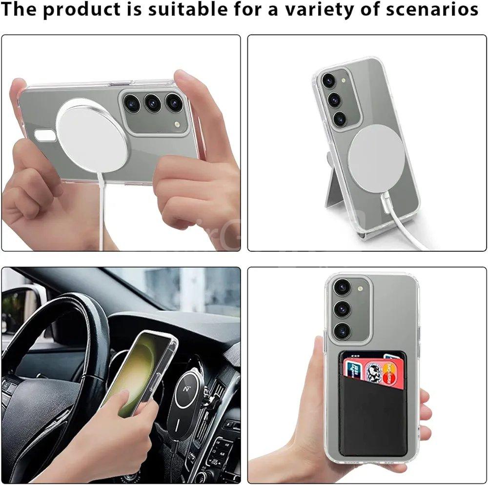 10000حافjpg لهاتف سامسونج جالاكسي S21 الترا 5 جي 6.8 بوصة Coque pour Samsung Galaxy S21 Ultra  5G 6,8", Transparente Coque MagSafe s21u  magnétique - الصورة 4