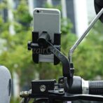 ⁦حامل هاتف محمول من سبيكة معدنية لمرآة الرؤية الخلفية للدراجة النارية 360 ° صلبة جداً⁩ - الصورة ⁦5⁩