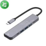 Adaptateur HDMI 4K Multiport Type C USB C HUB 6en1 pour MacBook Pro Air DELL HP XPS Steam Deck Nintendo Switch, appareil Lenovo USB C – Image 3