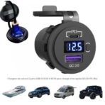 ذكر تلقائي متكامل مزدوج USB في+النوع C مع التبديل, الفولتميتر LED, شاحنة, موتو, حافلة,قارب , 36ث, بي دي نوع ج, مراقبة الجودة 3.0, 12V, 24الخامس - الصورة 2