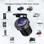 ذكر تلقائي متكامل مزدوج USB في+النوع C مع التبديل, الفولتميتر LED, شاحنة, موتو, حافلة,قارب , 36ث, بي دي نوع ج, مراقبة الجودة 3.0, 12V, 24الخامس