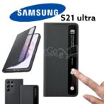 pochette étui portefeuille Samsung s21ultra smart view original noire s21 ultra