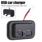 Chargeur intégré double ports USB À+type c / apparent Prise de charge , 12v/24v 4.8A 3.0 Quick charge – Image 6