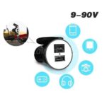 Chargeur USB noir moto | Prise Usb, moto sortie d'alimentation USB moto barre de poignée, chargeur à pince interrupteur – Image 2