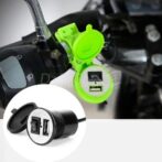 Chargeur USB noir moto | Prise Usb, moto sortie d'alimentation USB moto barre de poignée, chargeur à pince interrupteur