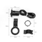 Chargeur USB noir moto | Prise Usb, moto sortie d'alimentation USB moto barre de poignée, chargeur à pince interrupteur – Image 4