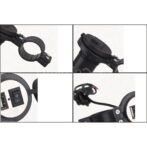 Chargeur USB noir moto | Prise Usb, moto sortie d'alimentation USB moto barre de poignée, chargeur à pince interrupteur – Image 5