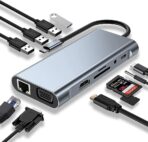 HUB USB C, adaptateur USB C, dongle 11 en 1 avec HDMI 4K, MacBook – Image 3