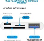 محول Lightning لأجهزة iPhone/ipad من Lightning إلى قارئ بطاقات SD وUSB 4 في 1 - الصورة 4