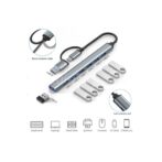 adaptateur type c 2en1 Hub 7 En 1 USB 3.0 & USB Type-C Multiport Vers USB 3.0 & Ports USB-C  MacBook/smartphone/tablette – Image 3
