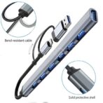 adaptateur type c 2en1 Hub 7 En 1 USB 3.0 & USB Type-C Multiport Vers USB 3.0 & Ports USB-C  MacBook/smartphone/tablette – Image 2