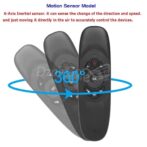 جهاز تحكم عن بعد بماوس جيروسكوبي قابل لإعادة الشحن 2,4 جيجا هرتز مع الإضاءة الخلفية 7 الألوان, جهاز استقبال USB ولوحة المفاتيح لصندوق التلفزيون, الكمبيوتر, أجهزة الكمبيوتر المحمولة, إلخ. - الصورة 5