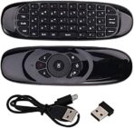 جهاز تحكم عن بعد بماوس جيروسكوبي قابل لإعادة الشحن 2,4 جيجا هرتز مع الإضاءة الخلفية 7 الألوان, جهاز استقبال USB ولوحة المفاتيح لصندوق التلفزيون, الكمبيوتر, أجهزة الكمبيوتر المحمولة, إلخ. - الصورة 3