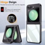 coque Samsung Galaxy Z Flip 5 Transparent Pliable Antichoc Souple En Silicone Étui De Protection Pour ZFlip5 – Image 2