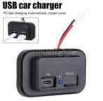 Chargeur intégré double ports USB À+type c / apparent Prise de charge ,  12v/24v 4.8A 3.0 Quick charge – Image 3