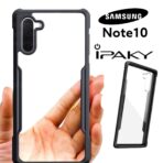 حافظة سيليكون أكريليك هجينة مقاومة للصدمات من نوت 10، حافظة شفافة من IPAKY SAMSUNG Note 10