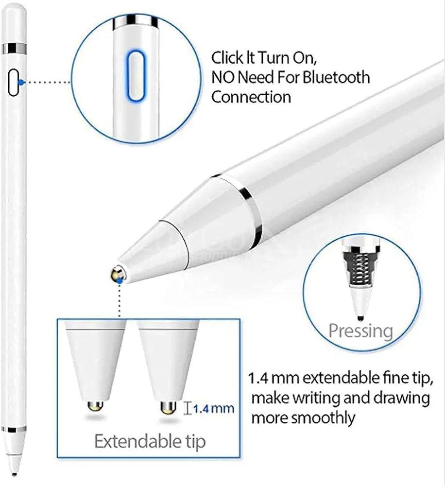 1000010794.jpg Stylet pour appareils à écran tactile, blanc Compatible avec tous les appareils à écran tactile stylo Magic – Image 1