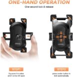 ⁦حامل الهاتف المحمول للدراجات النارية والدراجات الهوائية, روتاتيف 360° zx203⁩ - الصورة ⁦6⁩