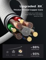 Câble de charge USB‑C 240 W (2 m) ORIGINAL APPLE MacBook et iPhone15 / ipad – Image 6