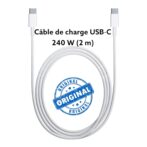 Câble de charge USB‑C 240 W (2 m) ORIGINAL APPLE MacBook et iPhone15 / ipad