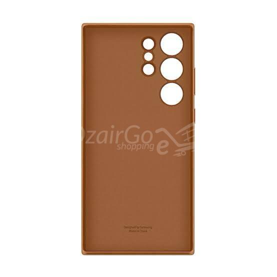 10000حافjpg جلدية لهاتف جالاكسي S24 الترا سلسلة سامسونج الأصلية غطاء جلد الجمل s24ultra Coque Cuir pour Galaxy S24 Ultra Original Samsung Série Leather Cover camel s24ultra - الصورة 3