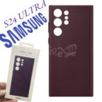 Coque Cuir pour Galaxy S24 Ultra Original Samsung Série Leather Cover s24ultra violet foncé